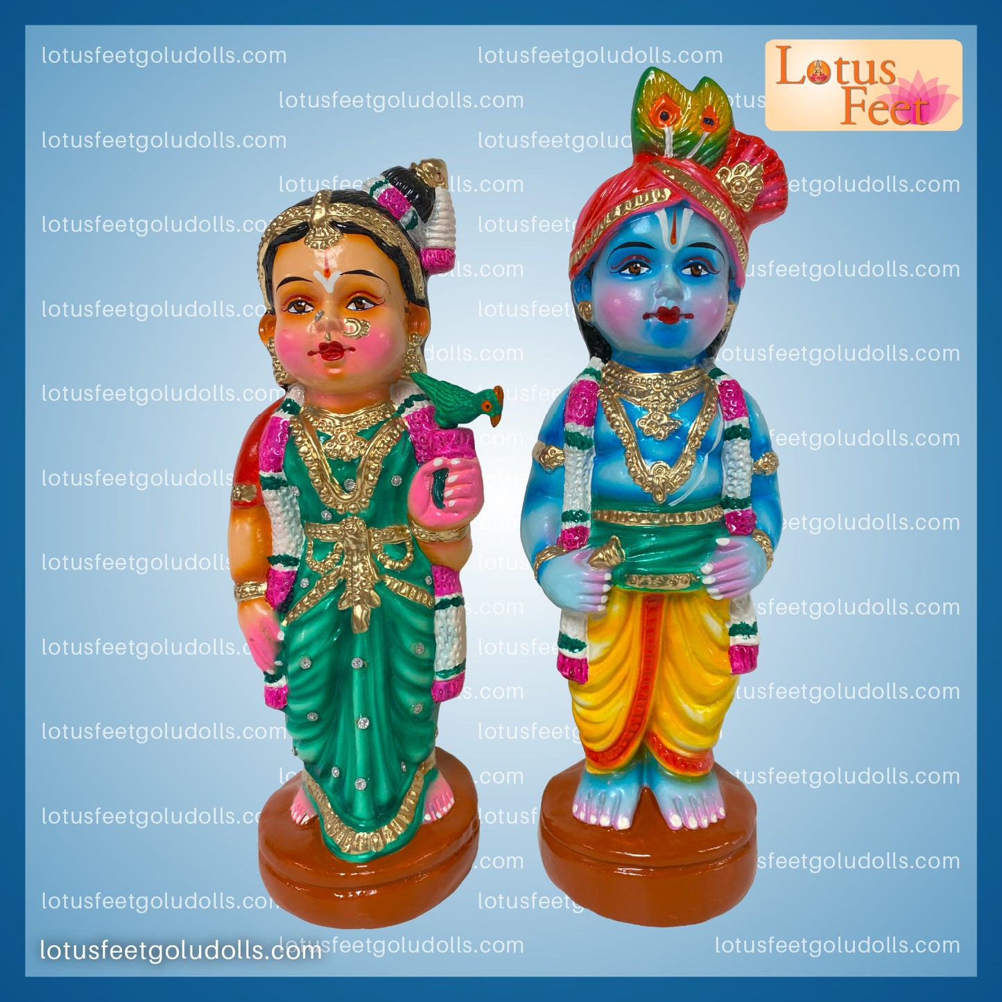 Andal Krishna Set - Divine Childhood Moments (Paper Mache)