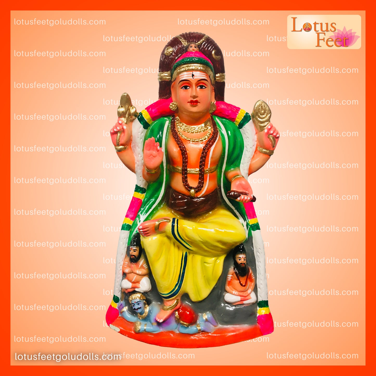 Dhakshina Murthy 18" ( Paper Mache) Symbol of Wisdom & Peace