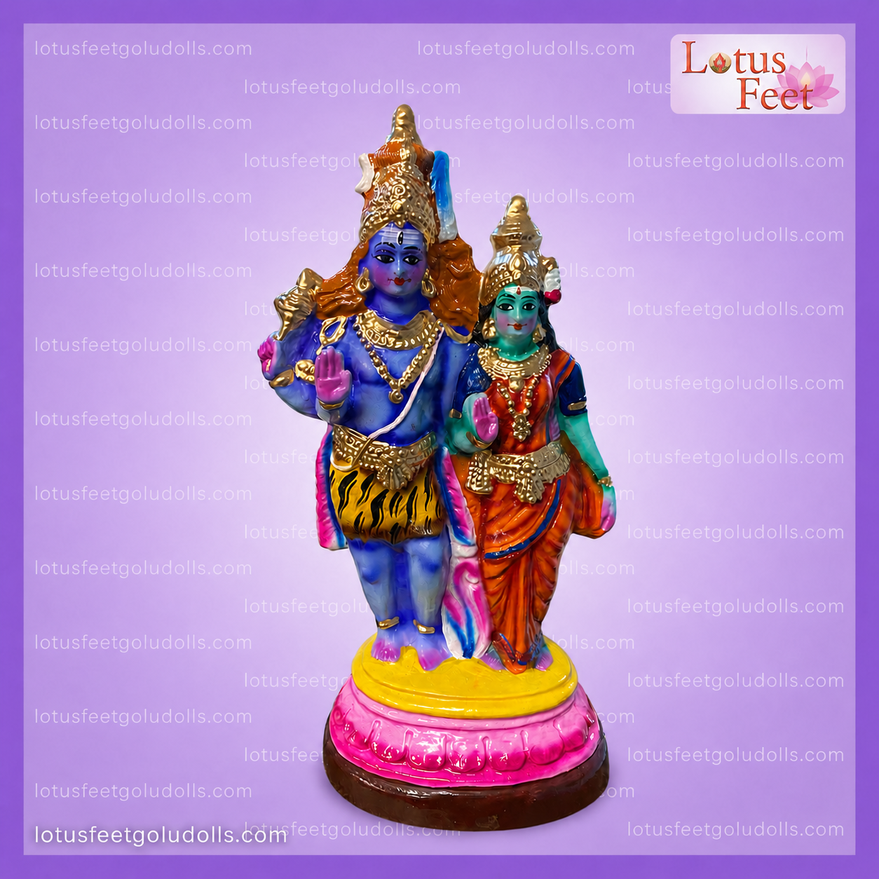 Sivan & Parvathy 15" (Paper Mache) Divine Grace, Eternal Harmony