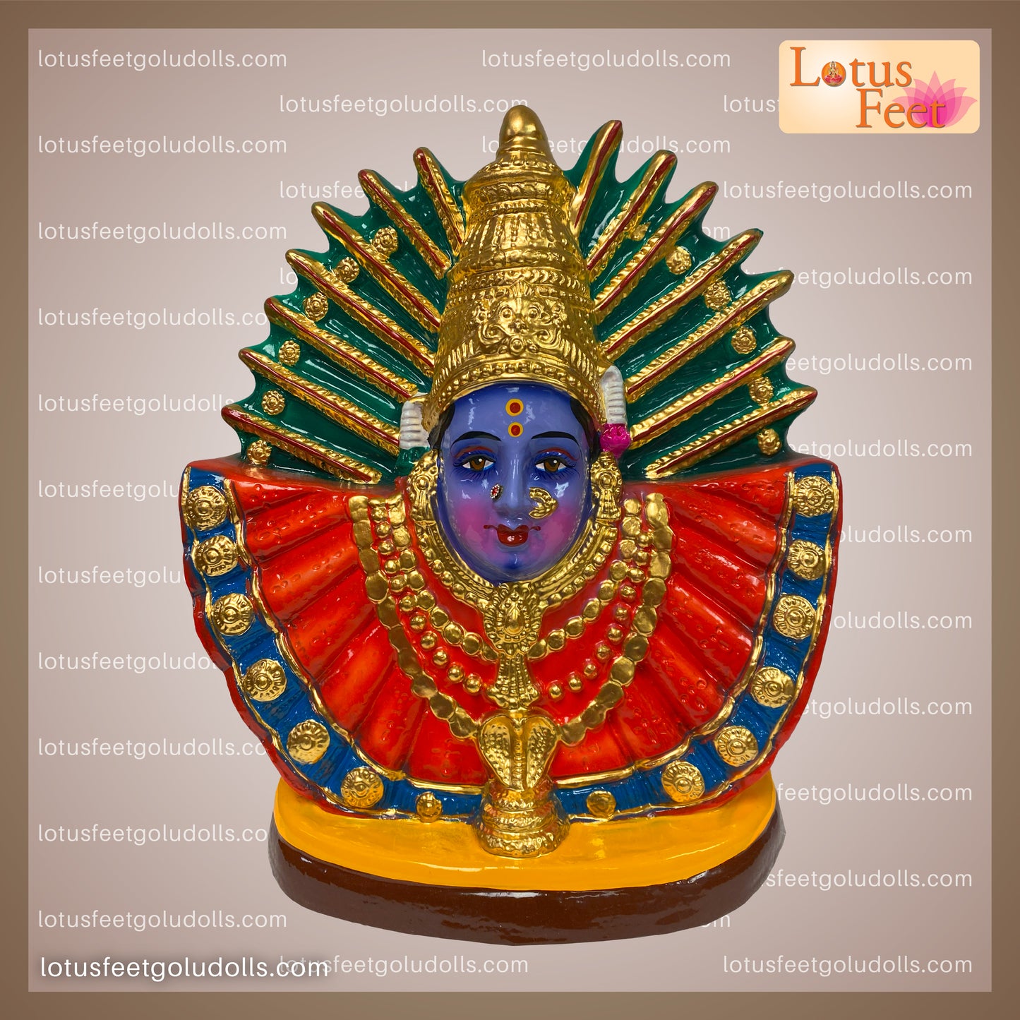 Renukambal 16" (Paper Mache) Divine Grace in Vibrant form