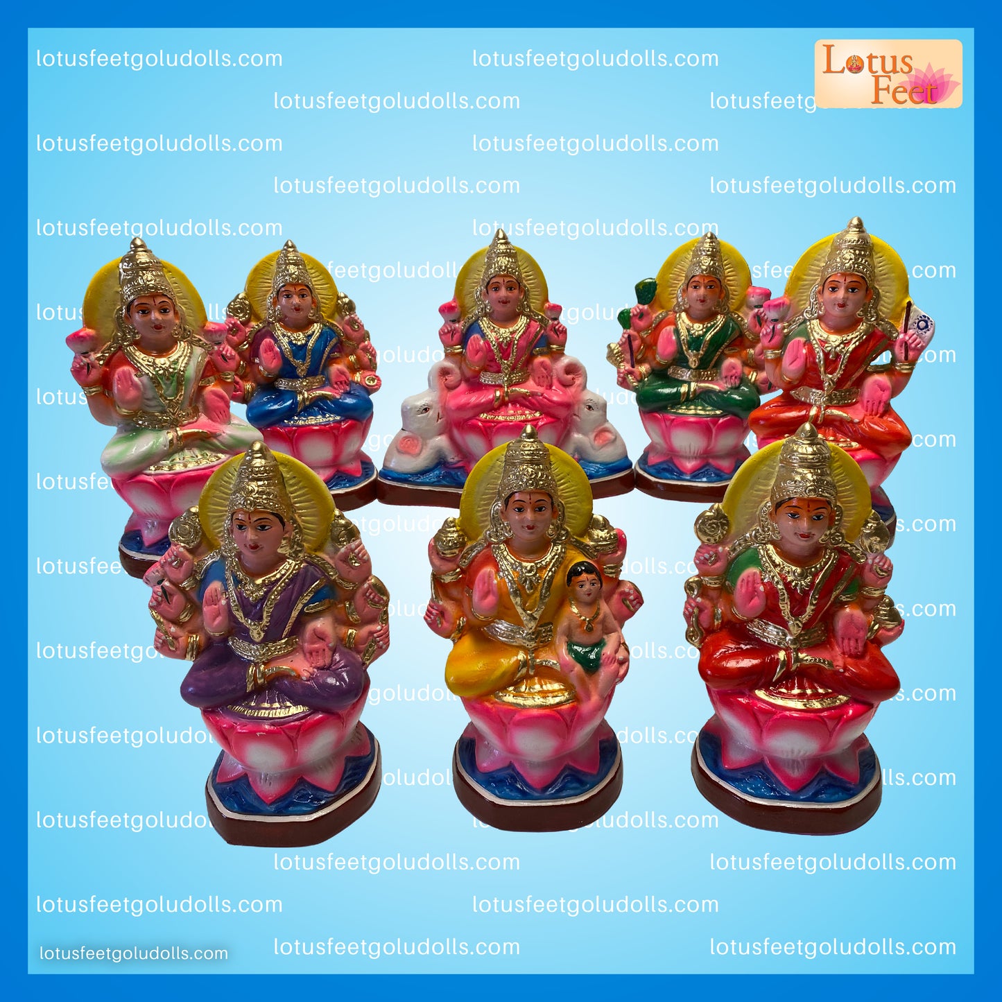 Ashta Lakshmi Set Paper Mache