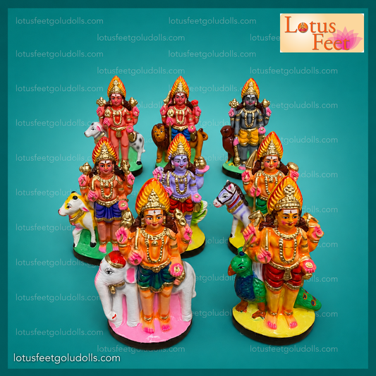 Ashta Bairavar Set (Clay)