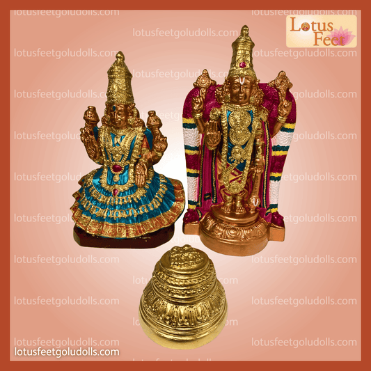 Baktha Vatchala Perumal & Ennai Petra Thayar Set 22" (Paper Mache)
