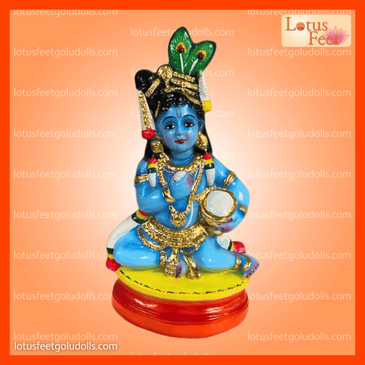 Butter Krishna - Pot of Butter, Heartful of Joy 16" (Paper Mache)