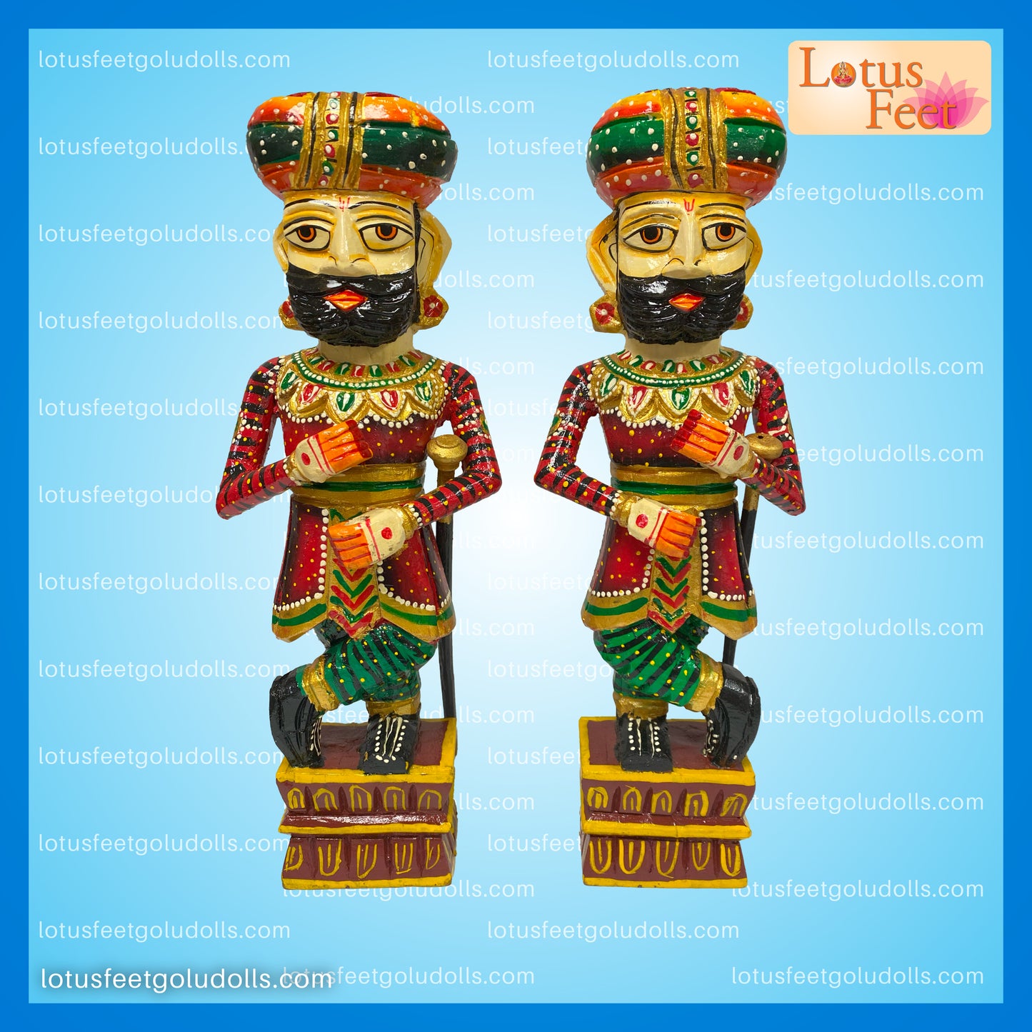 Chokidar Set 15" (Light Weight Wood Dolls)
