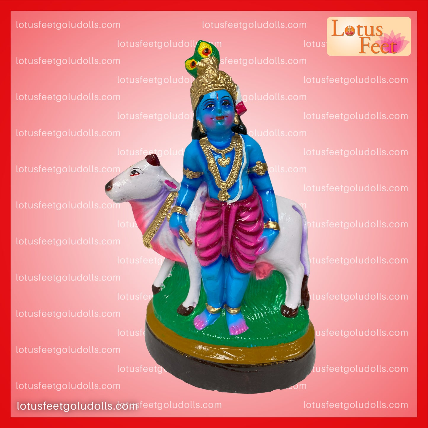 Cow Krishna 10" (Clay)