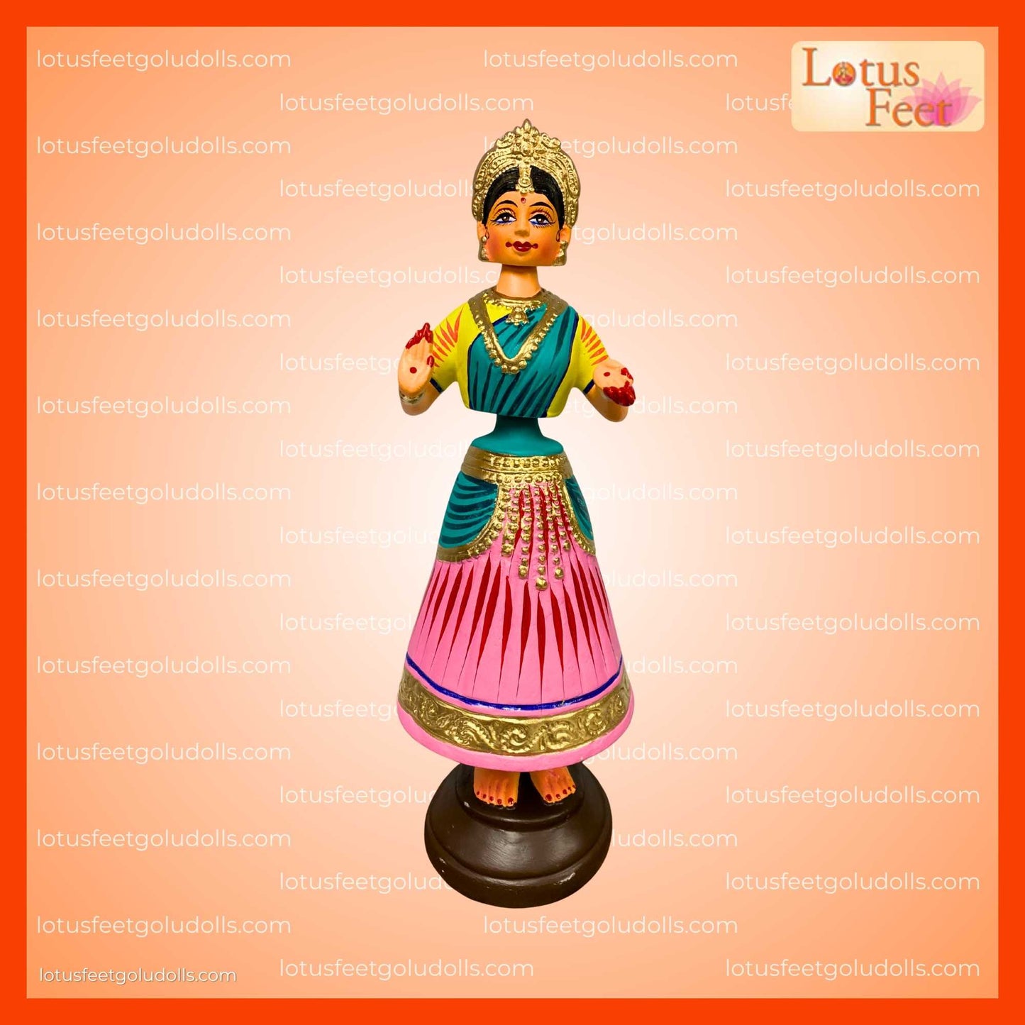 Dancing Dolls 15" - Thalaiyatti Bommai's (Paper Mache - Set of 2)