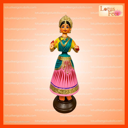 Dancing Dolls 15" - Thalaiyatti Bommai's (Paper Mache - Set of 2)