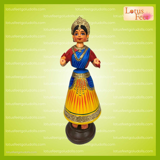 Dancing Dolls 15" - Thalaiyatti Bommai's (Paper Mache - Set of 2)