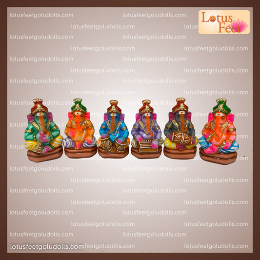 Ganesha Musical Set (Clay Doll Set)
