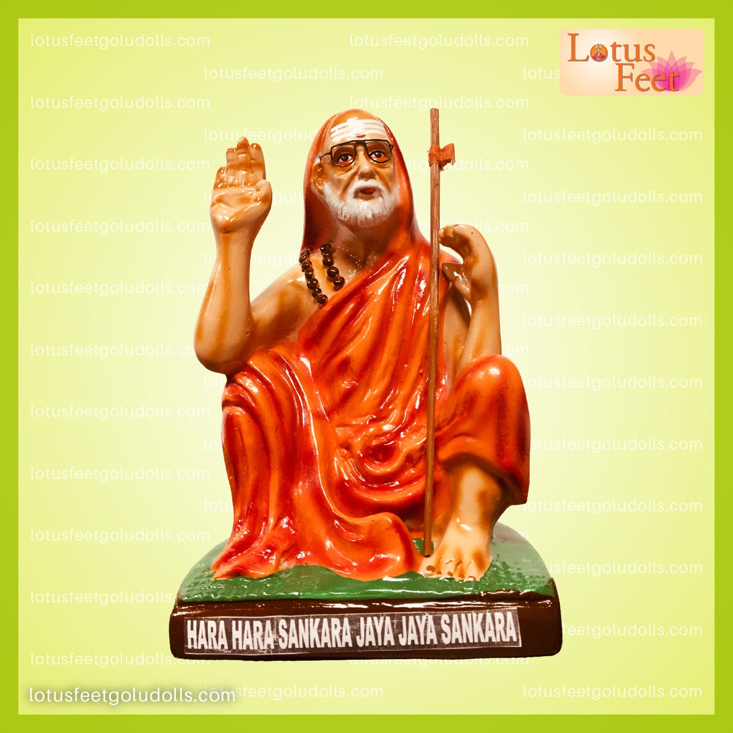 Kanchi Maha Periyava God in Human form 12" (Paper Mache)