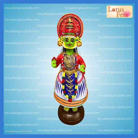 Kathakali Doll - (Paper Mache set of 2) Masterpiece of Kerala’s Heritage for Your Golu