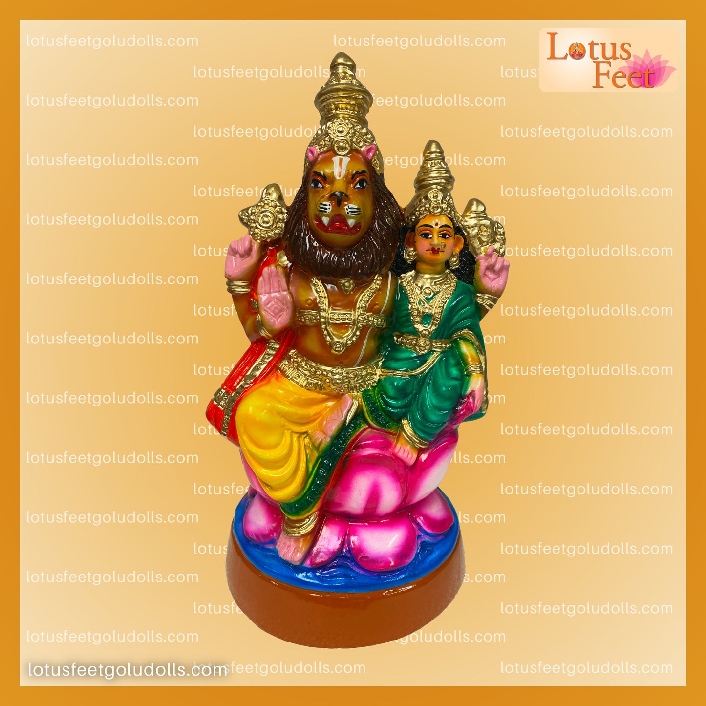 Lakshmi Narasimhan 12" (Paper Mache)