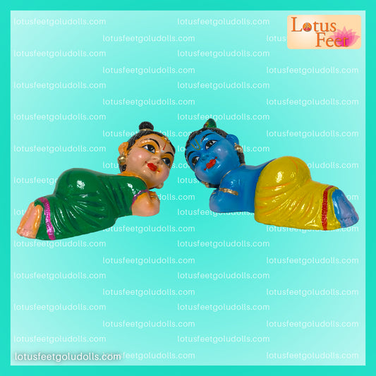 Little Radha & Krishna Set ( Light Weight Clay)