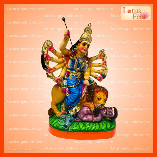 Mahishasuramardini 18" (Paper Mache) Celebrate Navaratri with the Power of Durga