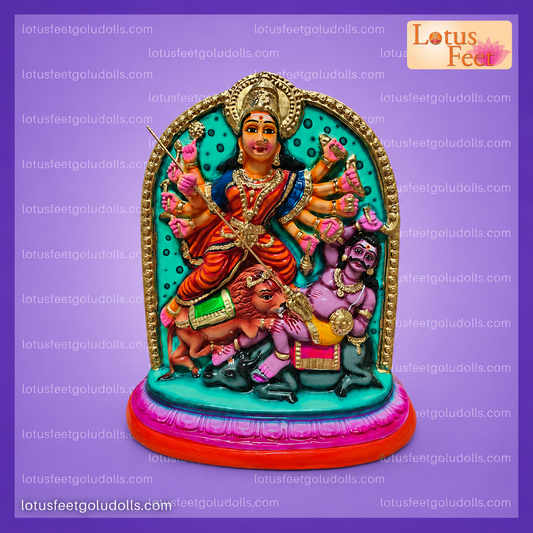 Mahishasuramardini 16" (Paper Mache) The Triumph of Divine Courage