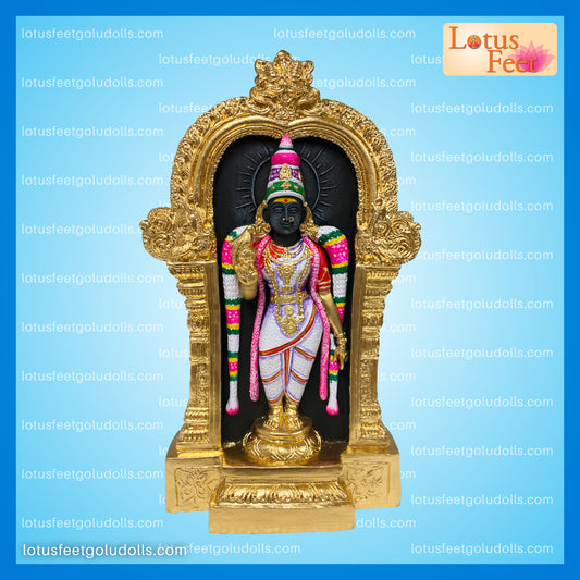 Menakshi Decorated with Flowers (Stone Finish)