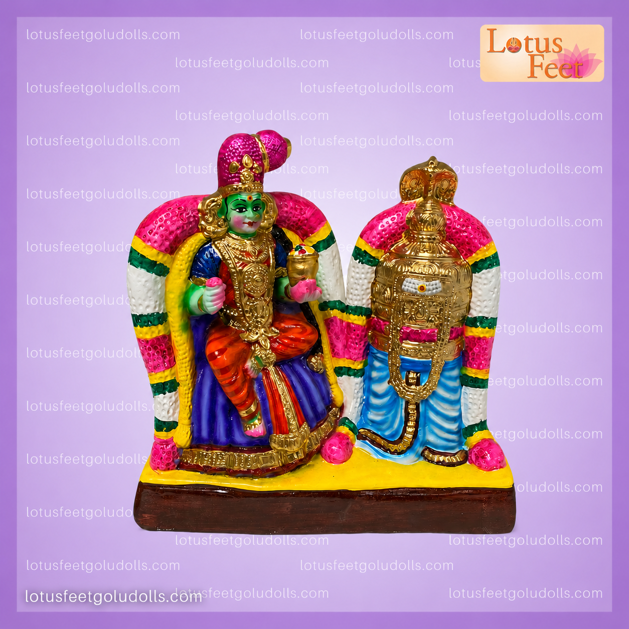 Meenakshi Linga Poojai 12" (Paper Mache) Meenaksh's Sacred Offering