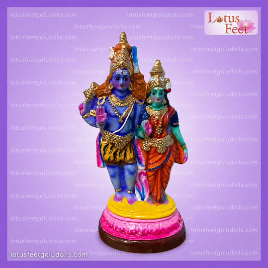 Sivan & Parvathy 15" (Paper Mache)  Divine Grace, Eternal Harmony