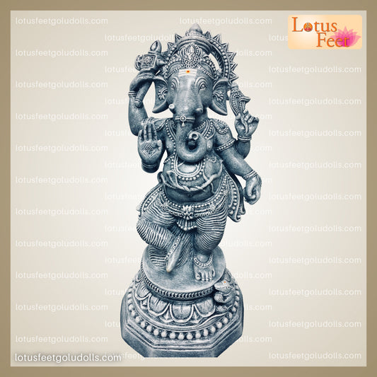 Natana Vinayakar Stone Finish 20"(Paper Mache)