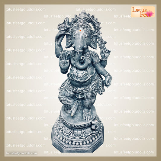 Natana Vinayakar Stone Finish in Paper Mache