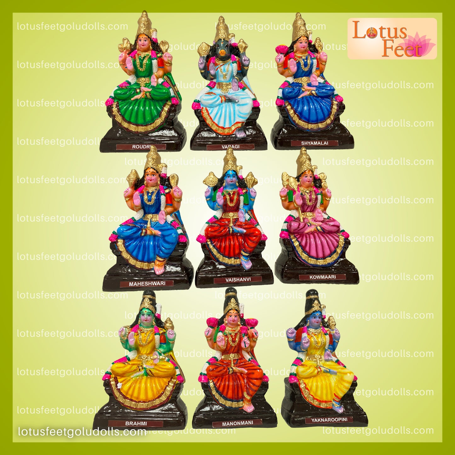 Nava Nayaki Set of 9 Dolls (Paper Mache)