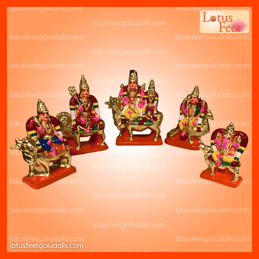 Pancha Murthy Set - Divine Procession of Mylapore