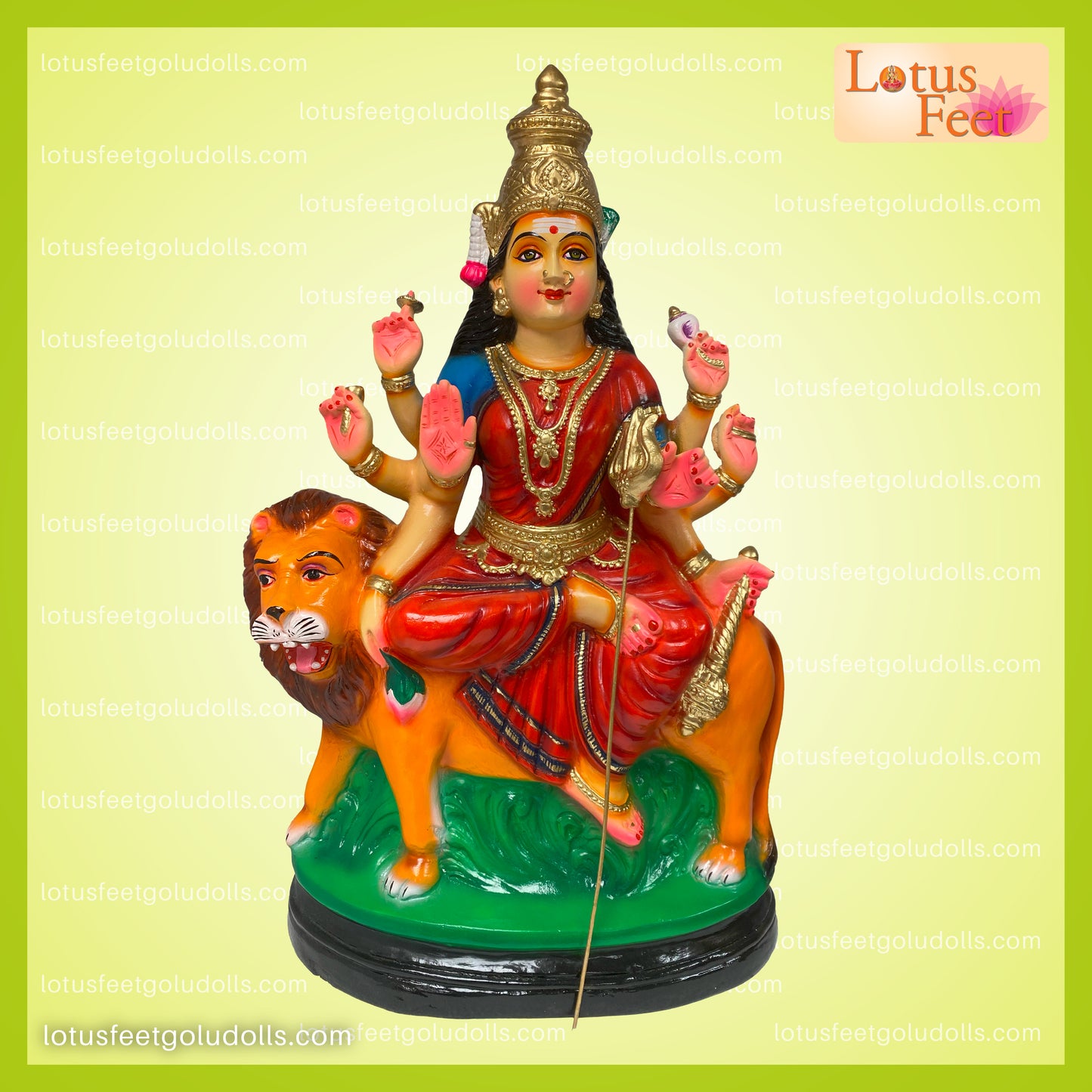 Durgai Parasakthi 20" Simmha Vahini (Paper Mache)