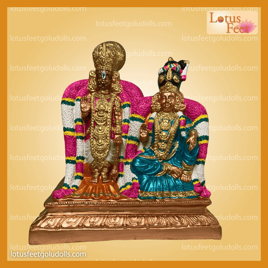 Partha Sarathy Perumal & Vedavalli Thayar Serthi 20" (Paper Mache)