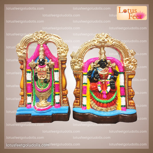 Tirupathy Perumal & Thayar Set 14" - Grace from the Seven Hills