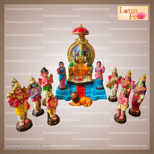 Rajeswari Darbar Set ( Paper Mache & Clay Set)