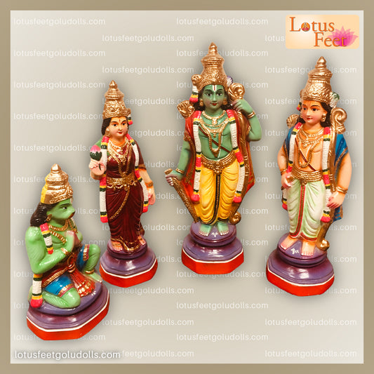 Ram Parivar Set @ Ramar Set 21" (Paper Mache) Celebrate with Lord Rama