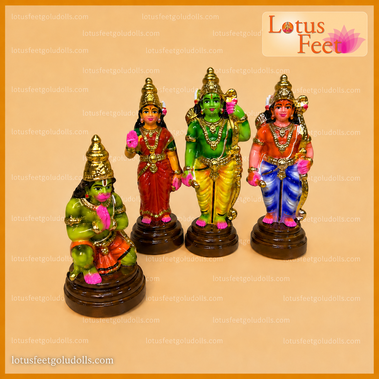 Ram Parivar - Ramar Set  Set 9" (Clay Set) Together in Dharma