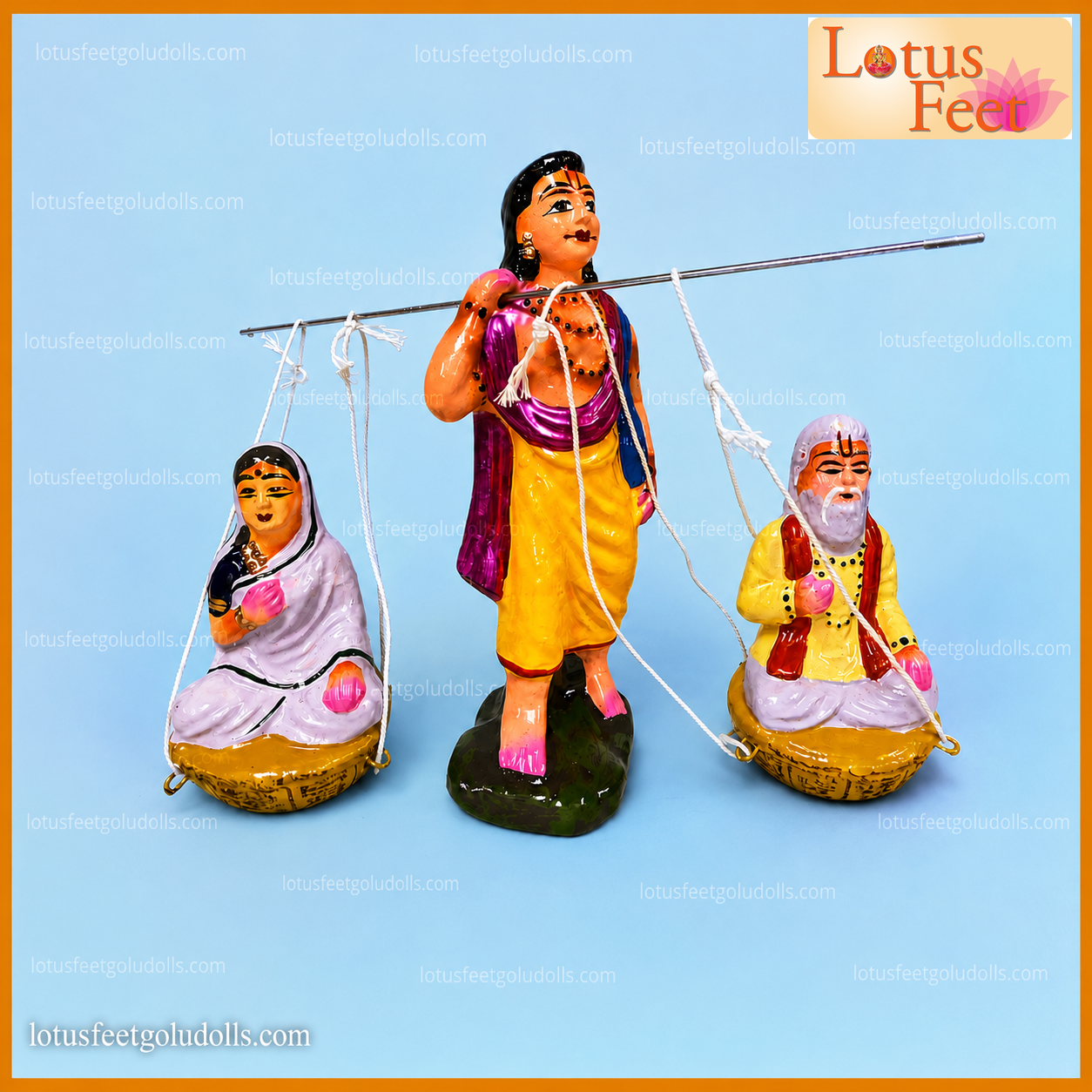Shravan Kumar set 7" (Clay) Son's Sacred Duty