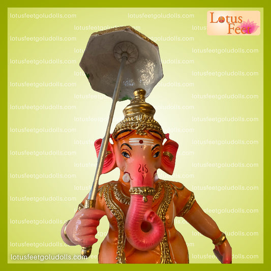 Umbrella Ganesha 18" (Paper Mache)